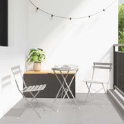 Sammenklappeligt Bistro Sæt 3 pcs Beige Stål