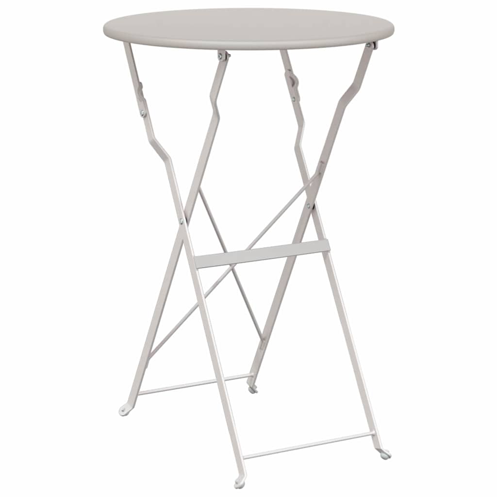 Sammenklappeligt Bistro Sæt 3 pcs Beige Stål