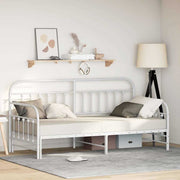 Dagsengramme Hvid 90 x 190 cm Pulverlakeret stål