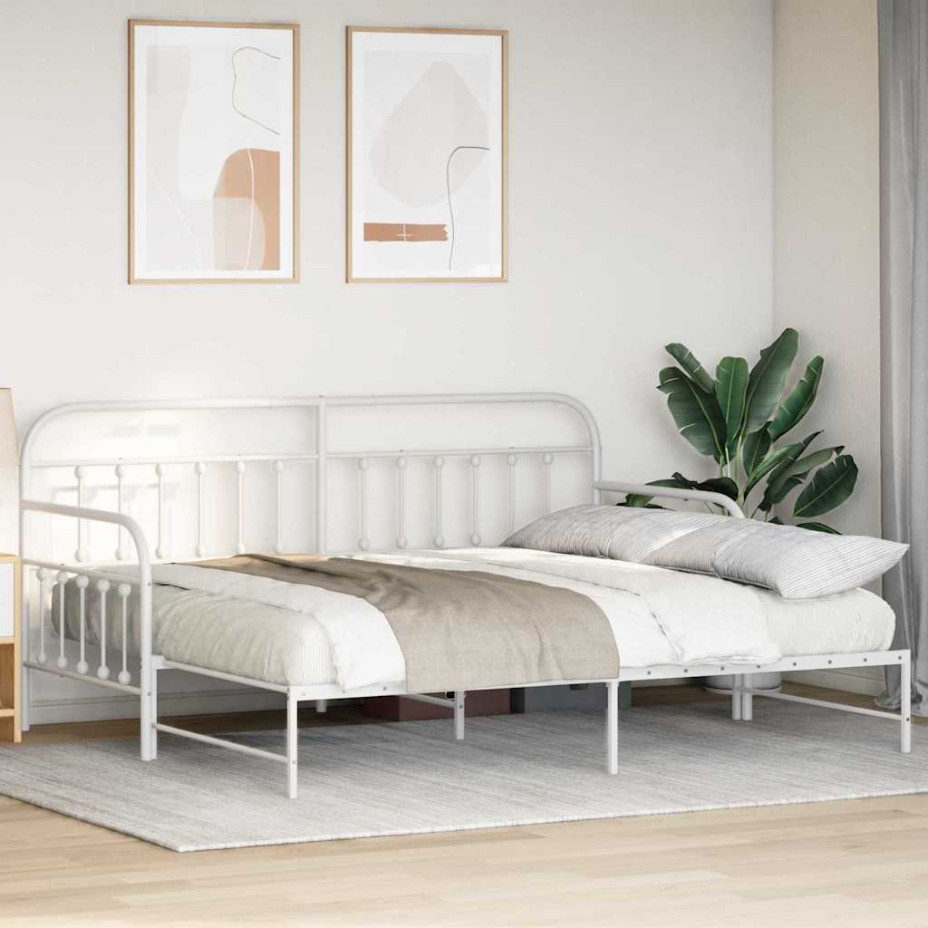 Dagsengramme Hvid 107 x 203 cm Pulverlakeret stål