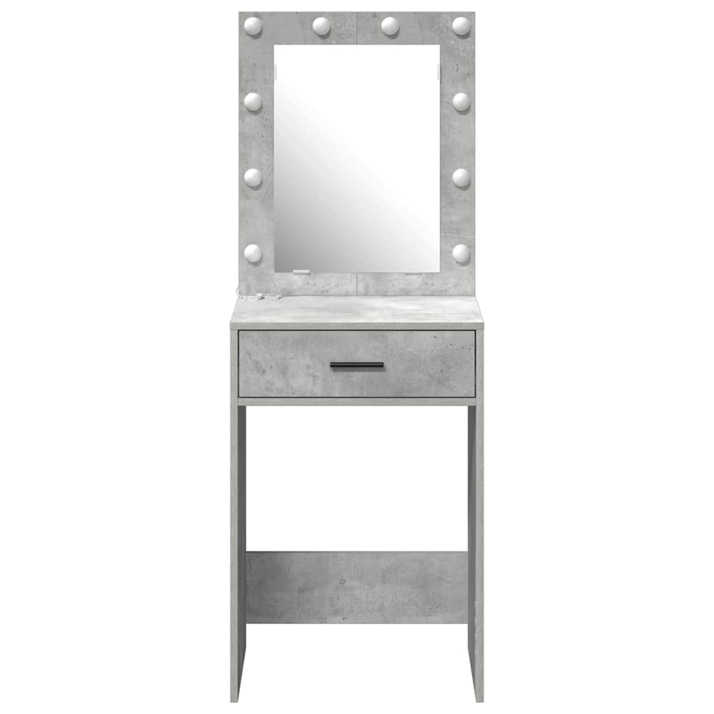 Klædeskab med skuffe Beton Grå 50 x 41 x 135 cm Konstrueret træ