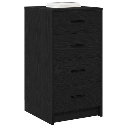 Sideboard med skuffe Sort eg 40 x 41 x 75 cm Konstrueret træ