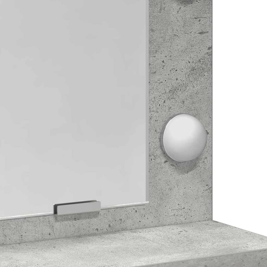 Klædeskab Beton Grå 75,5 x 41 x 135 cm Konstrueret træ