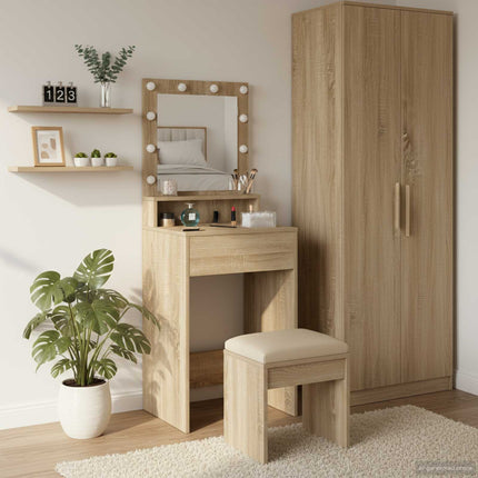 Klædeskab Sonoma eg 50 x 41 x 135 cm Konstrueret træ