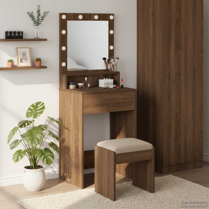 Klædeskab Brun eg 50 x 41 x 135 cm Konstrueret træ