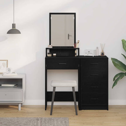 Klædeskab Sort eg 50 x 41 x 140 cm Konstrueret træ