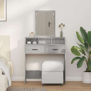Dressingbord Betongrå 79 x 41 x 140 cm Konstrueret træ