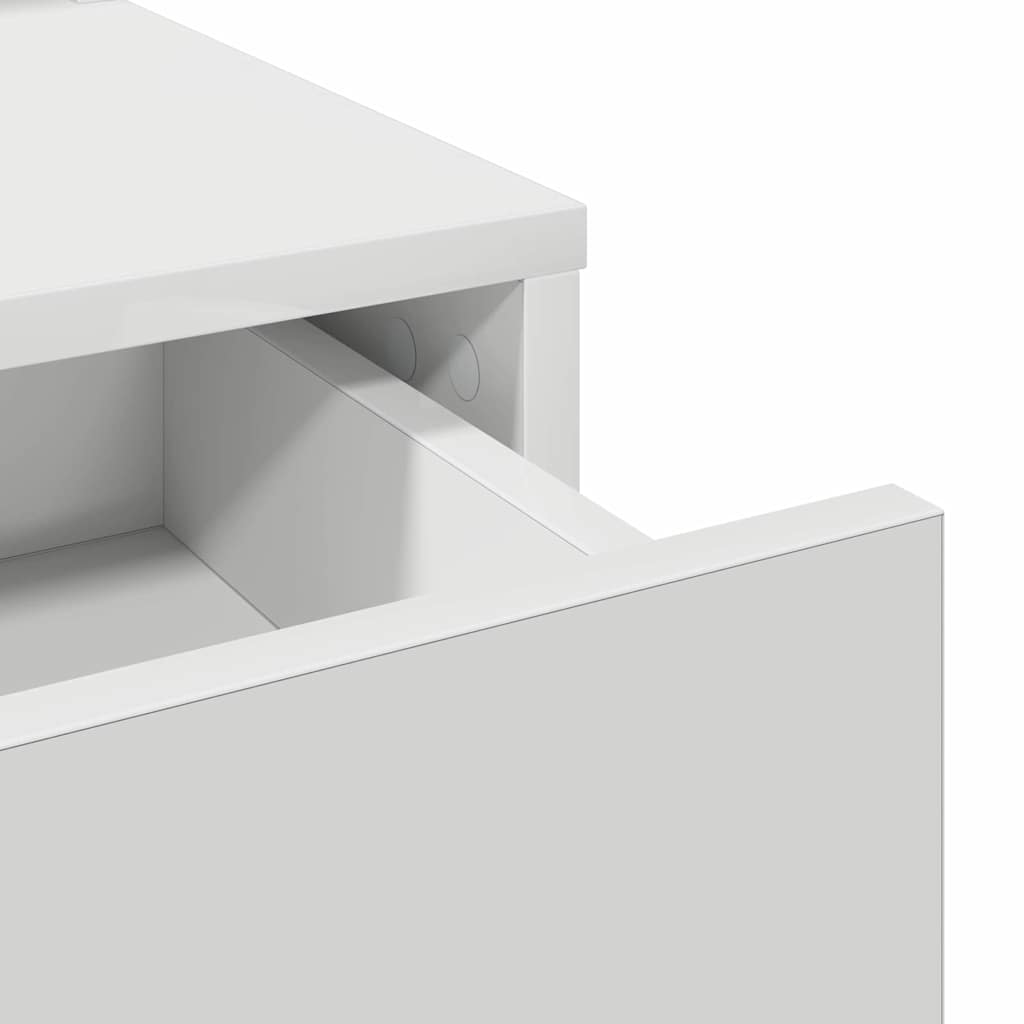 Dressingbord med skuffe Hvid 100 x 41 x 140 cm Konstrueret træ