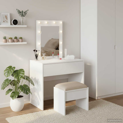 Klædeskab Hvid 60 x 40 x 70 cm Konstrueret træ