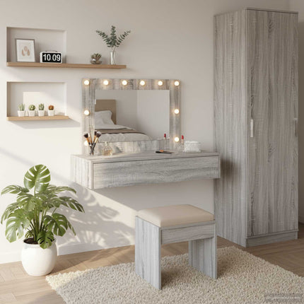 Klædeskab Grå 100 x 40 x 70 cm Konstrueret træ