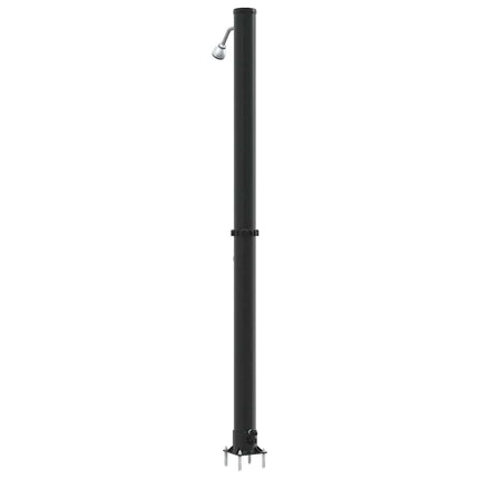 Udendørs Solbruser Sort 217 cm PVC og Aluminium