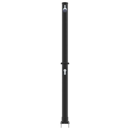 Udendørs Solbruser Sort 217 cm PVC og Aluminium