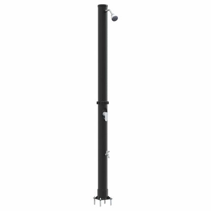 Udendørs Solbruser Sort 217 cm PVC og Aluminium