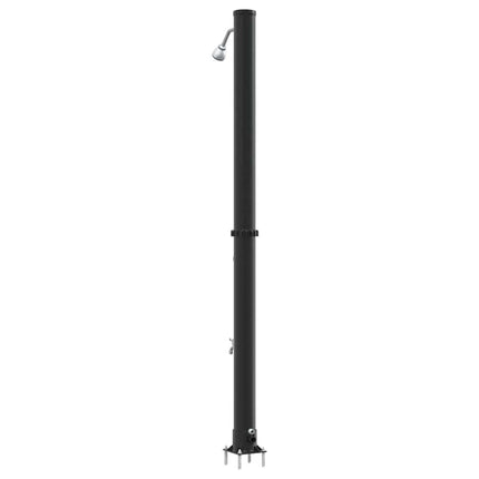Udendørs Solbruser Sort 217 cm PVC og Aluminium