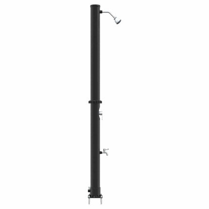 Udendørs Solbruser Sort 217 cm PVC og Aluminium