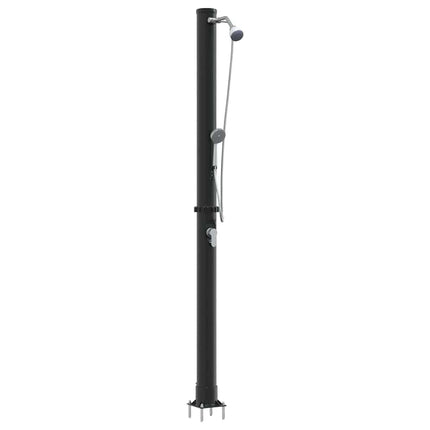 Udendørs Solbruser Sort 217 cm PVC og Aluminium