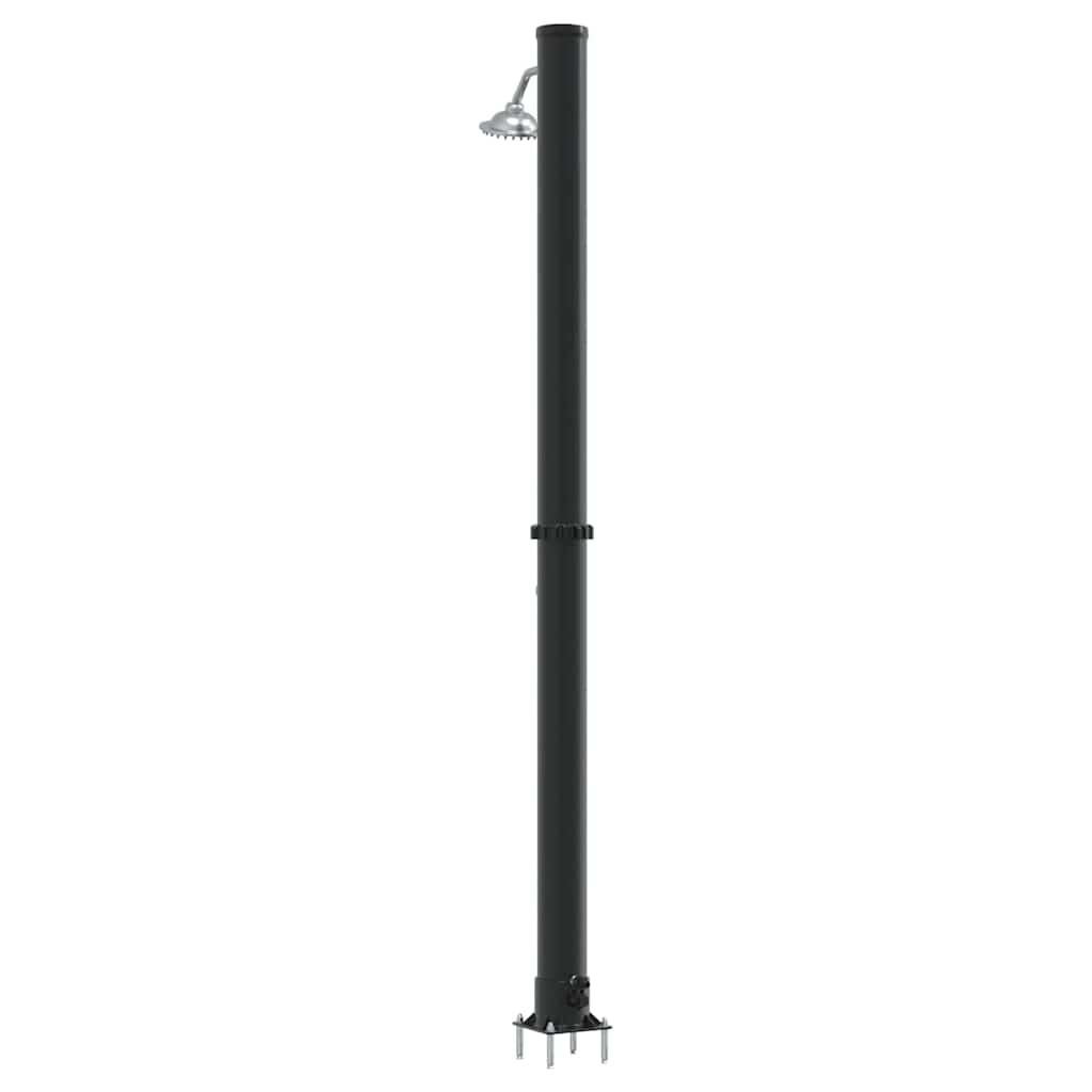 Udendørs Solbruser Sort 217 cm PVC og Aluminium