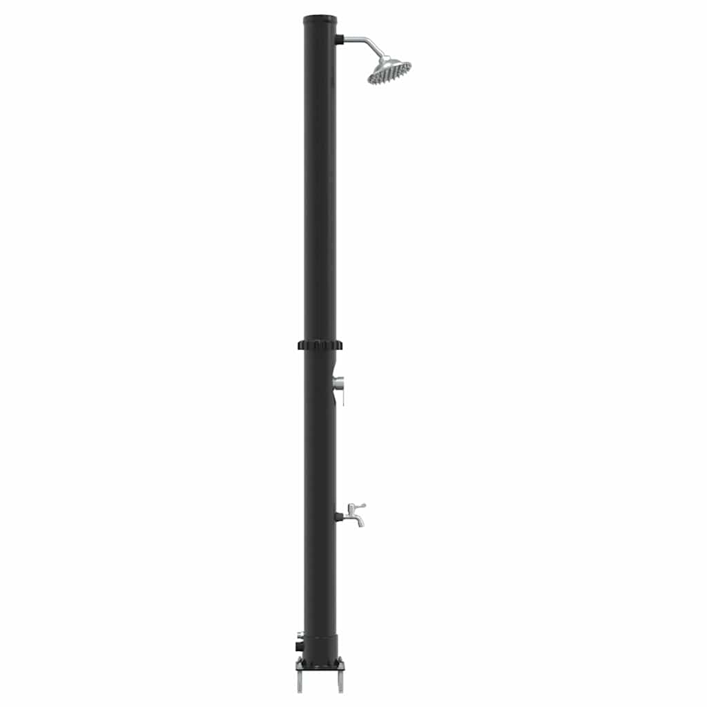 Udendørs Solbruser Sort 217 cm PVC og Aluminium