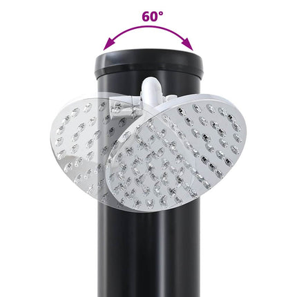 Udendørs Solbruser 20 l PVC og Aluminium Sort