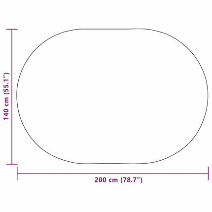 Tæppe ZIZUR Creme 200 x 140 cm Polypropylen
