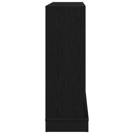 forsats til pejs 100x30x87,5 cm konstrueret træ sort-eg