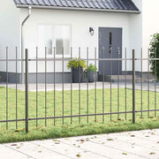 Havehegn 2 pcs Grå 3,4 x 0,8 m Pulverlakeret stål