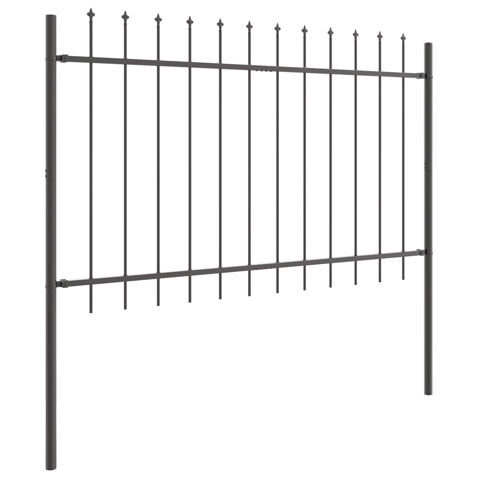 Havehegn 2 pcs Grå 3,4 x 1 m Pulverlakeret stål
