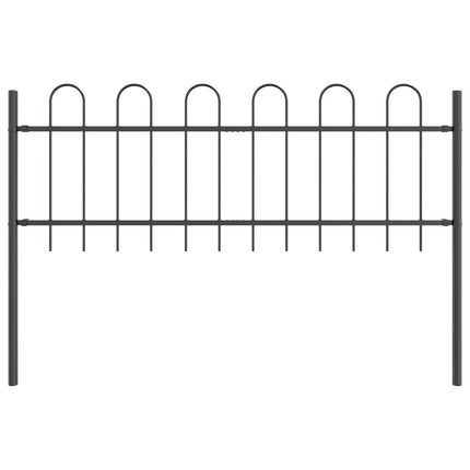 Havehegn 2 pcs Grå 3,4 x 0,6 m Pulverlakeret stål