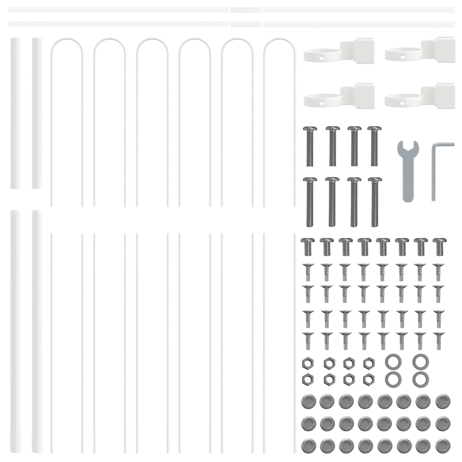 Havehegn 2 pcs Grå 3,4 x 1 m Pulverlakeret stål