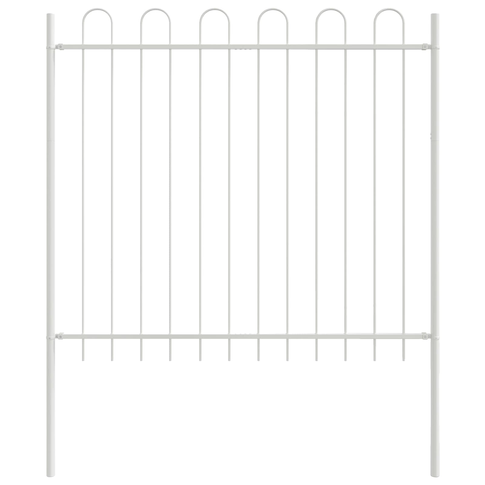 Havehegn 2 pcs Hvid 3,4 x 1,2 m Pulverlakeret stål