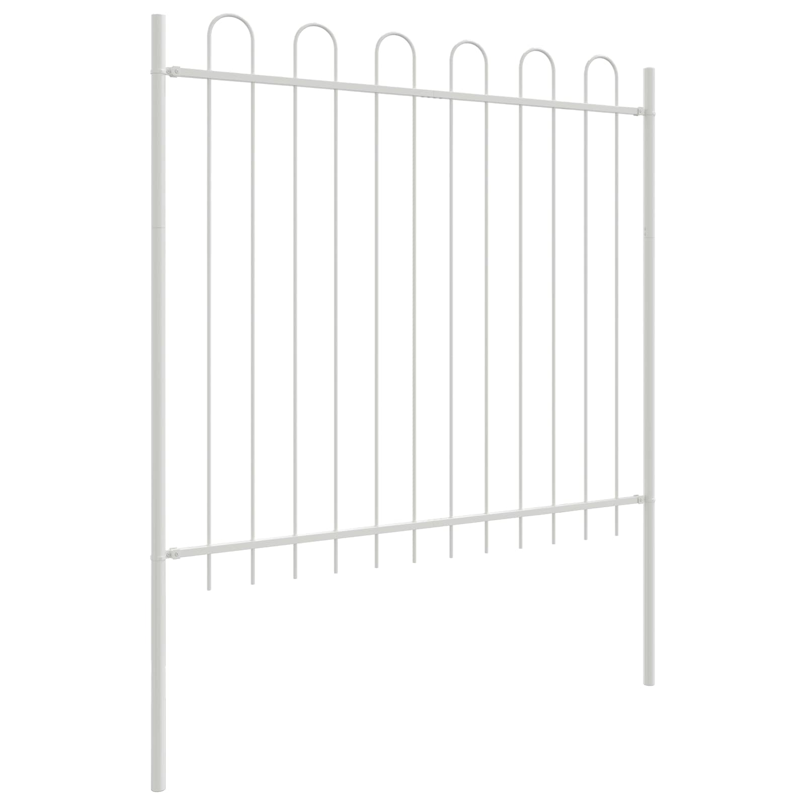 Havehegn 2 pcs Hvid 3,4 x 1,2 m Pulverlakeret stål