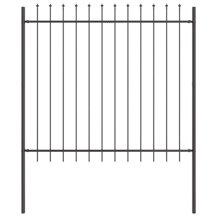 Havehegn WOERDEN 4 stk. 6,8 x 1,5 m Pulverlakeret stål Grå