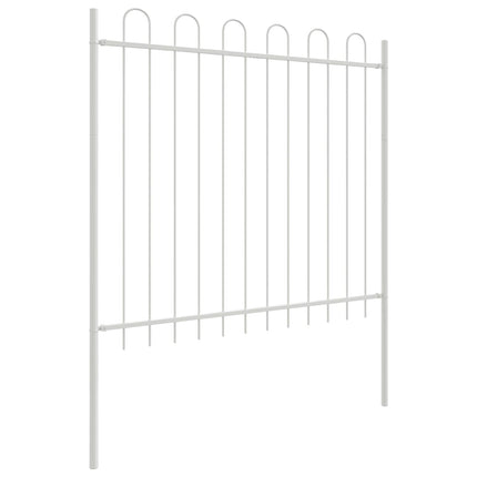 Havehegn 4 pcs Hvid 6,8 x 1,5 m Pulverlakeret stål