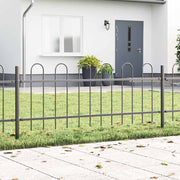 Havehegn 5 pcs Grå 8,5 x 0,6 m Pulverlakeret stål