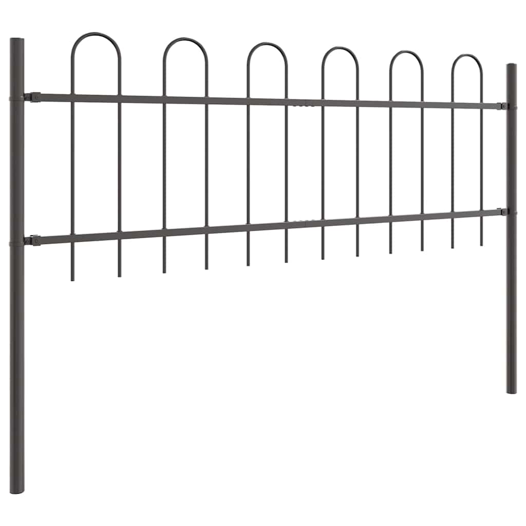 Havehegn 5 pcs Grå 8,5 x 0,6 m Pulverlakeret stål