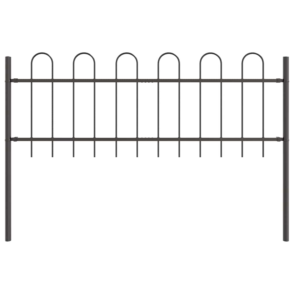 Havehegn 5 pcs Grå 8,5 x 0,6 m Pulverlakeret stål