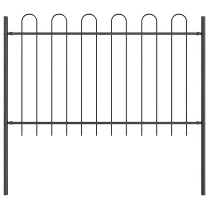 Havehegn 5 pcs Grå 8,5 x 1 m Pulverlakeret stål