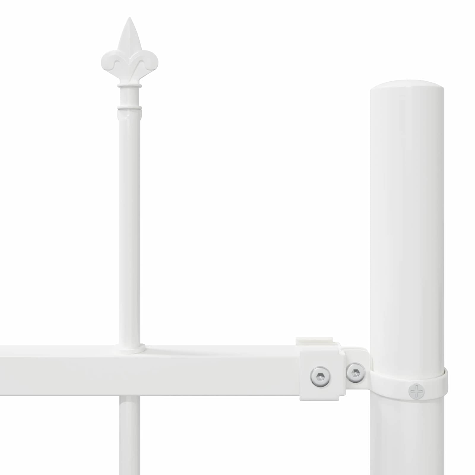 Havehegn 5 pcs Hvid 8,5 x 0,8 m Pulverlakeret stål