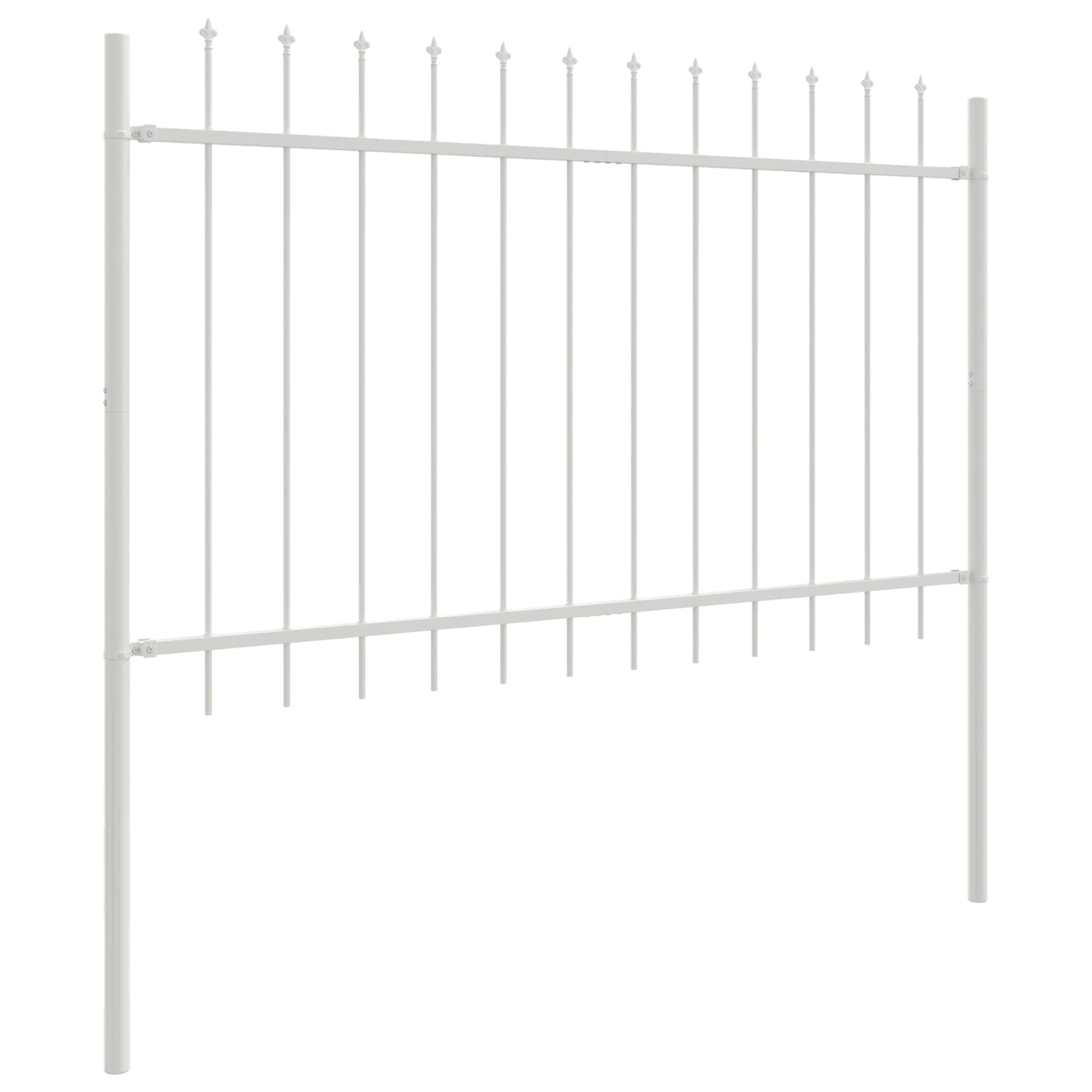Havehegn 5 pcs Hvid 8,5 x 0,8 m Pulverlakeret stål
