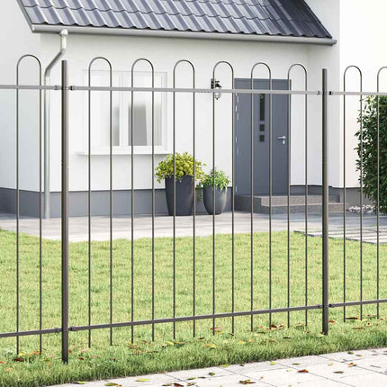 Havehegn BOXTEL 6 stk. 10,2 x 1,5 m Pulverlakeret stål Grå