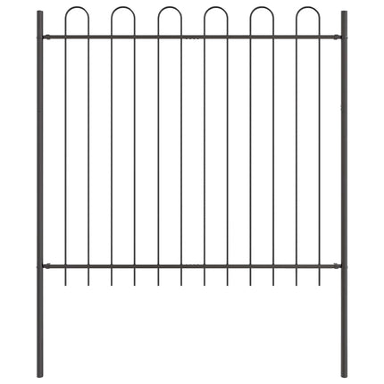Havehegn BOXTEL 6 stk. 10,2 x 1,5 m Pulverlakeret stål Grå
