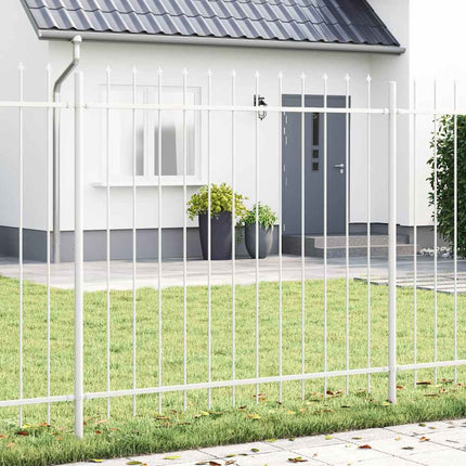 Havehegn WOERDEN 6 stk. 10,2 x 1,5 m Pulverlakeret stål Hvid