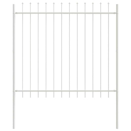 Havehegn WOERDEN 6 stk. 10,2 x 1,5 m Pulverlakeret stål Hvid
