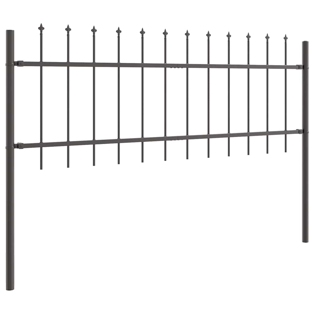 Havehegn 7 pcs Grå 11,9 x 0,6 m Pulverlakeret stål