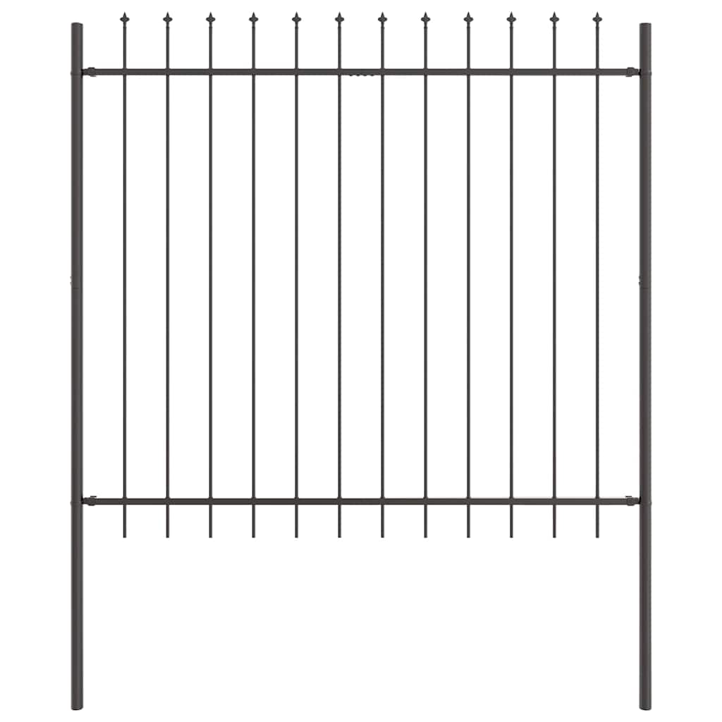 Havehegn 7 pcs Grå 11,9 x 1,5 m Pulverlakeret stål
