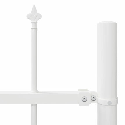 Havehegn WOERDEN 7 stk. 11,9 x 1,5 m Pulverlakeret stål Hvid