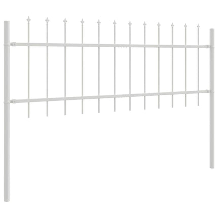 Havehegn WOERDEN 8 stk. 13,6 x 0,6 m Pulverlakeret stål Hvid