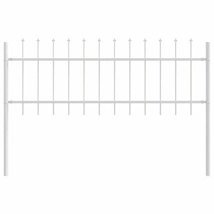 Havehegn WOERDEN 9 stk. 15,3 x 0,6 m Pulverlakeret stål Hvid