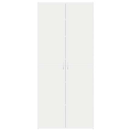 Sko skab 80 x 35.5 x 180 cm Konstrueret træ Hvid