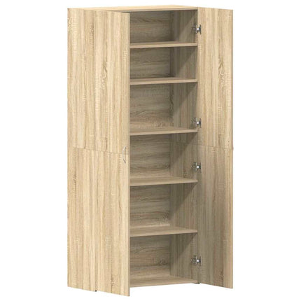 Sko skab 80 x 35.5 x 180 cm Konstrueret træ Brun